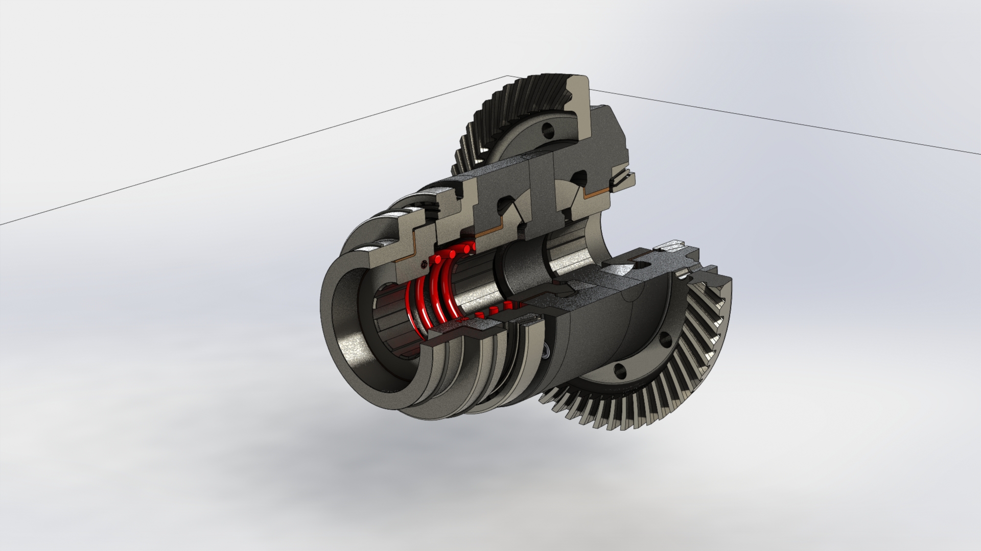 拖拉机差速器模型3D图纸 STEP格式