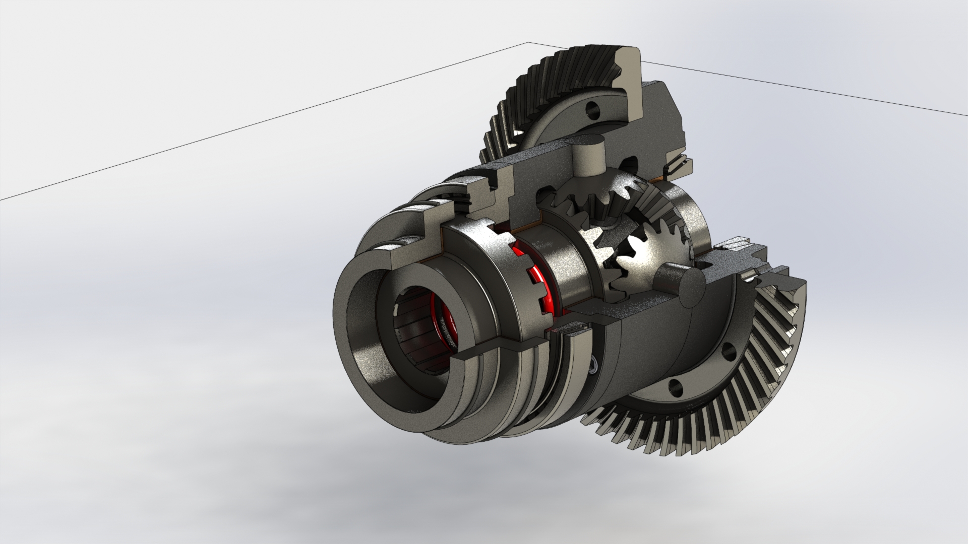 拖拉机差速器模型3D图纸 STEP格式