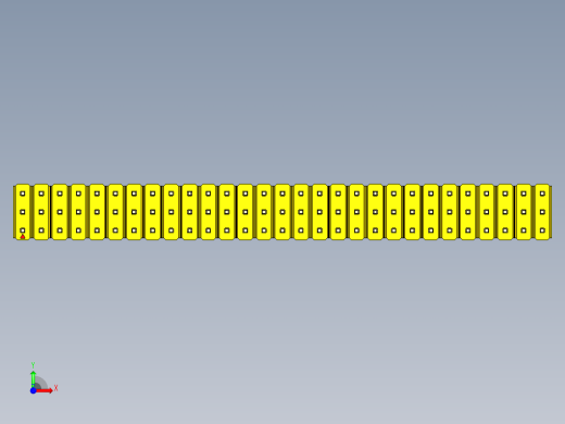 彩色公头100mil（2.54mm）系列-DS1021_yellow_3x29p_100mil_Type1_rev1.0前视缩略图