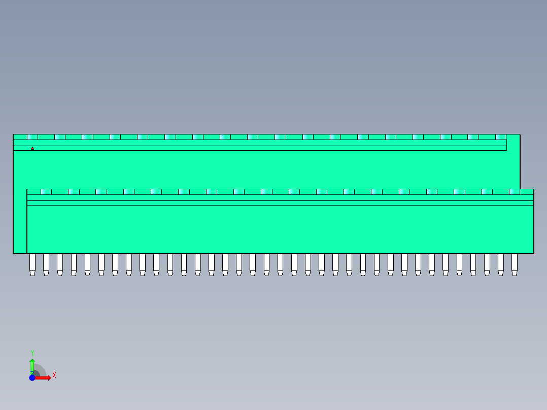 DEGSON 2EDG 系列 5.08mm 可插拔接线端子组-2EDGVTC-5.08-36P-14-00AH前视图