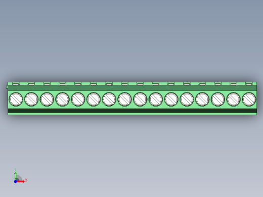 PCB Terminal Block 16 DEG381-3.5前视缩略图