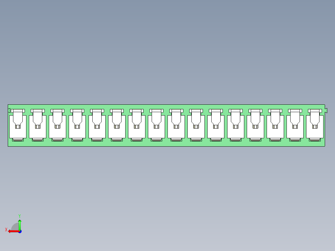 PCB Terminal Block 16 DEG381-3.5后视图