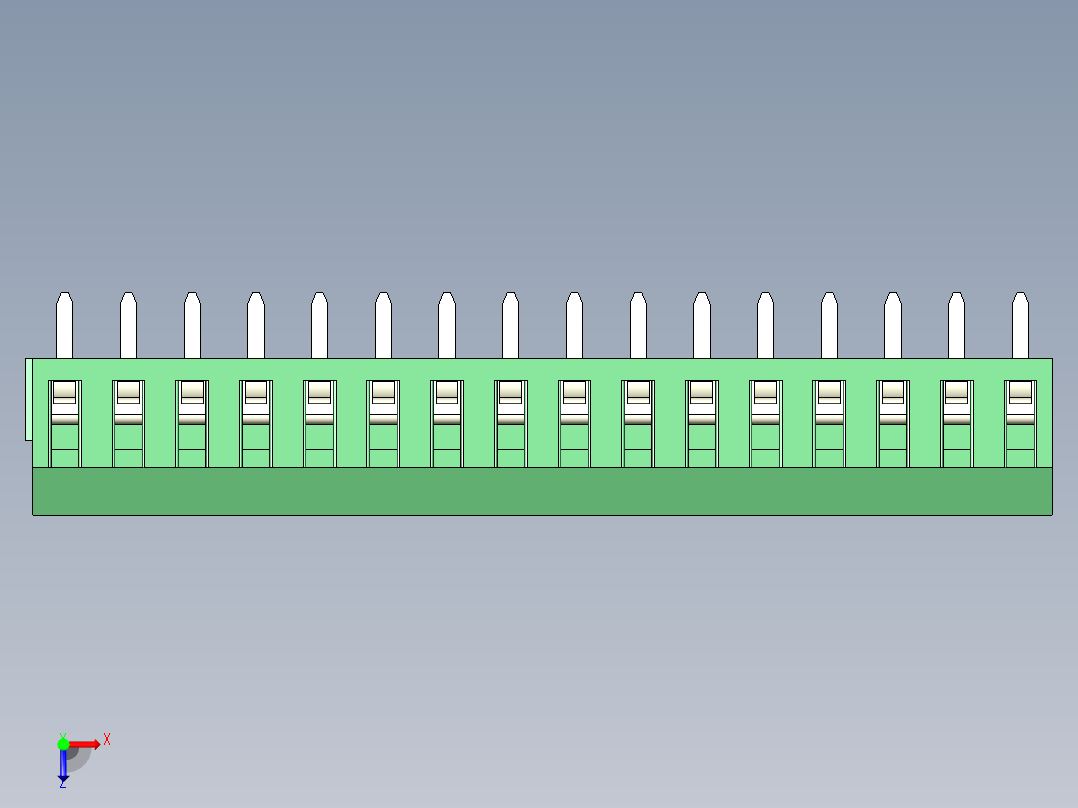 PCB Terminal Block 16 DEG381-3.5俯视图