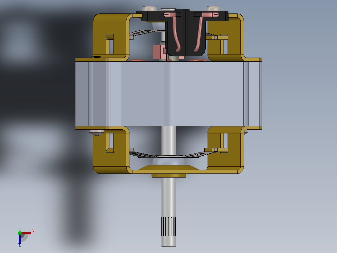 直流电机6俯视图