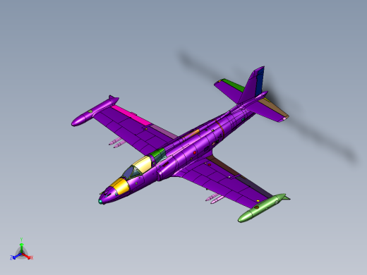 鹰轻型攻击高级教练机正等轴测缩略图