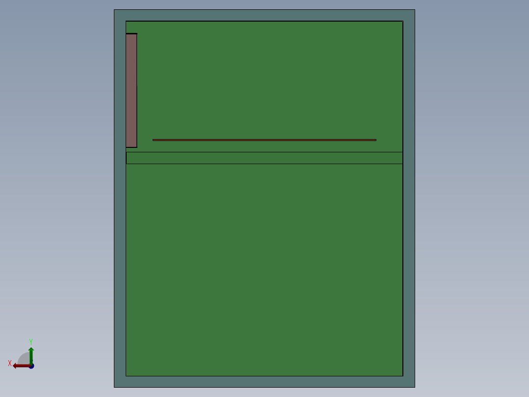 铝合金机架后视图