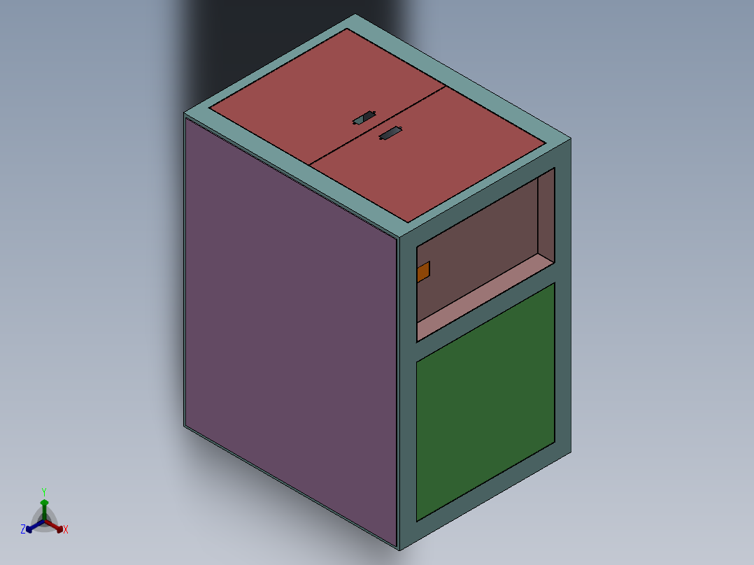 铝合金机架正等轴测图