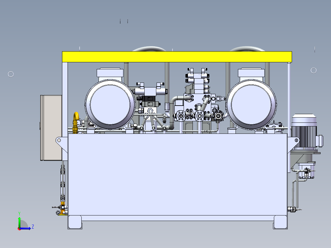 液压站模型左视图