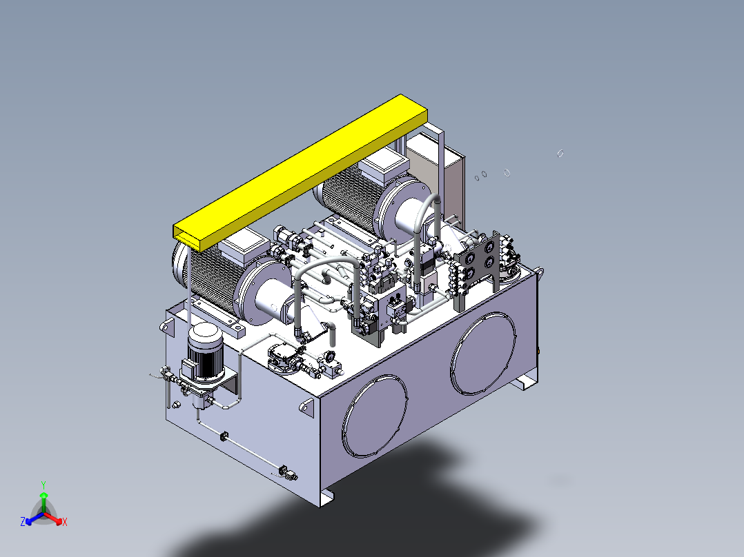 液压站模型正等轴测图