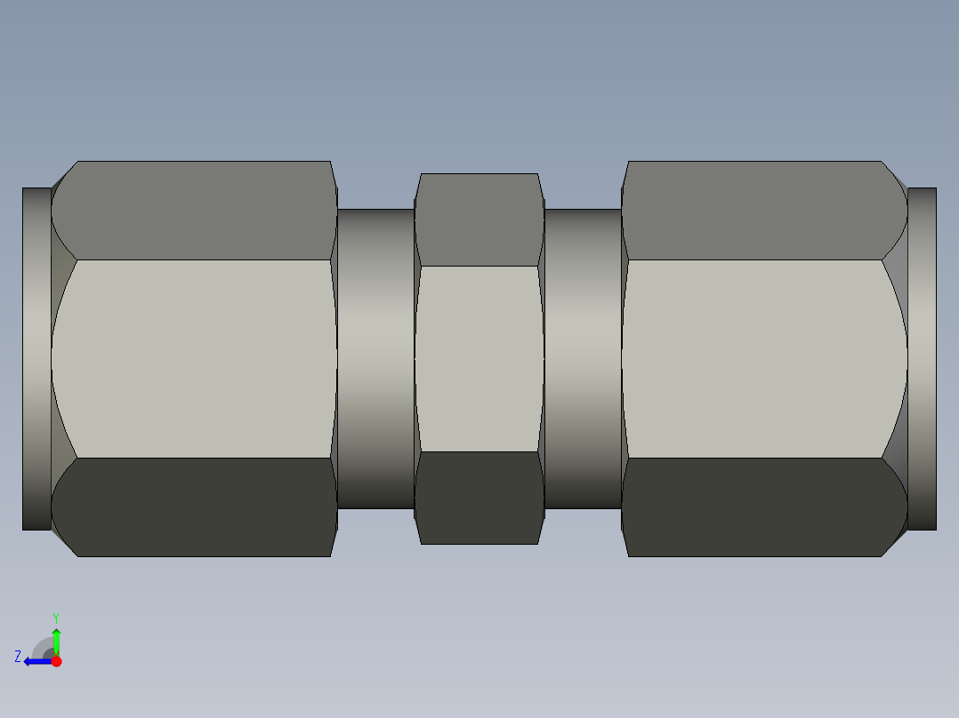 卡套式工业通用硬管接头10_hbu-s右视图