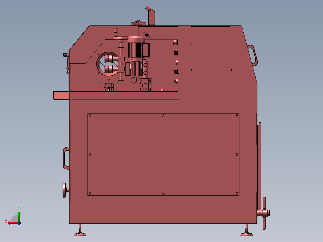 圆管子湿研磨机后视图
