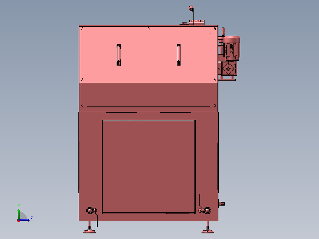 圆管子湿研磨机左视图