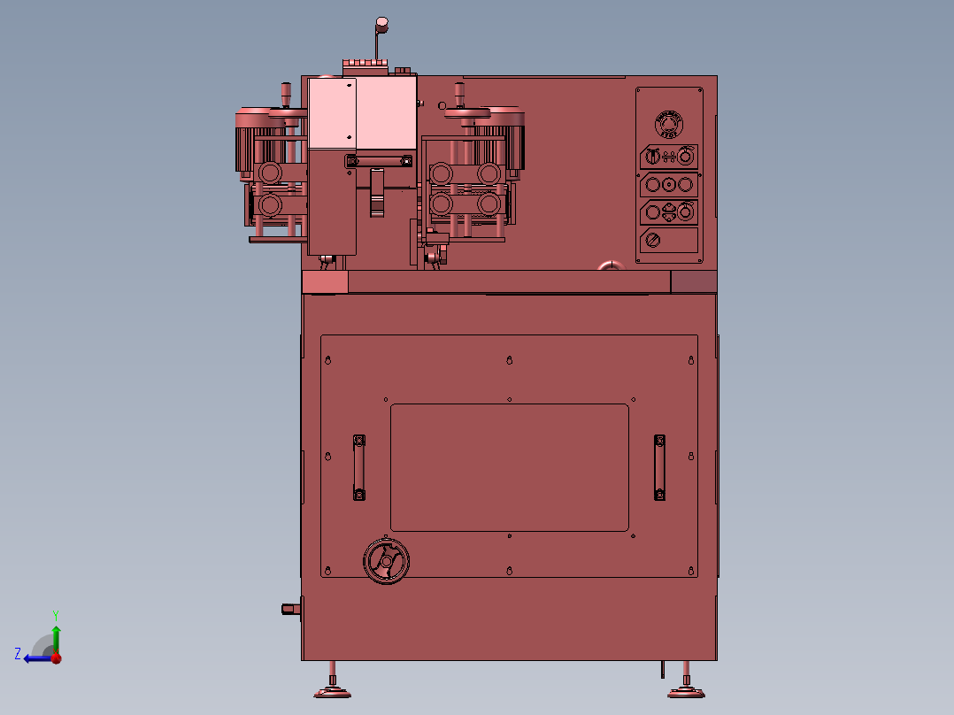 圆管子湿研磨机右视图