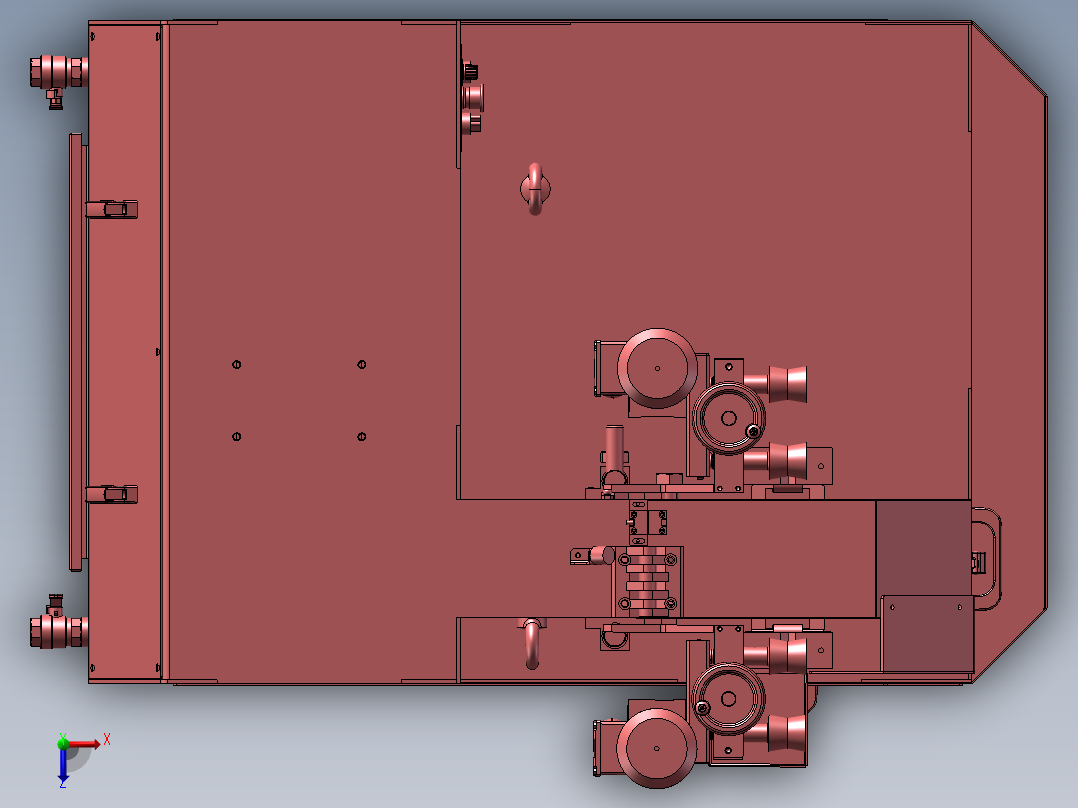 圆管子湿研磨机俯视图