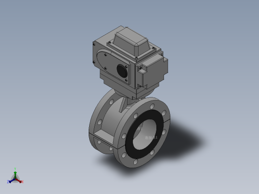 法兰式电动蝶阀-316L DN50-DN400正等轴测缩略图