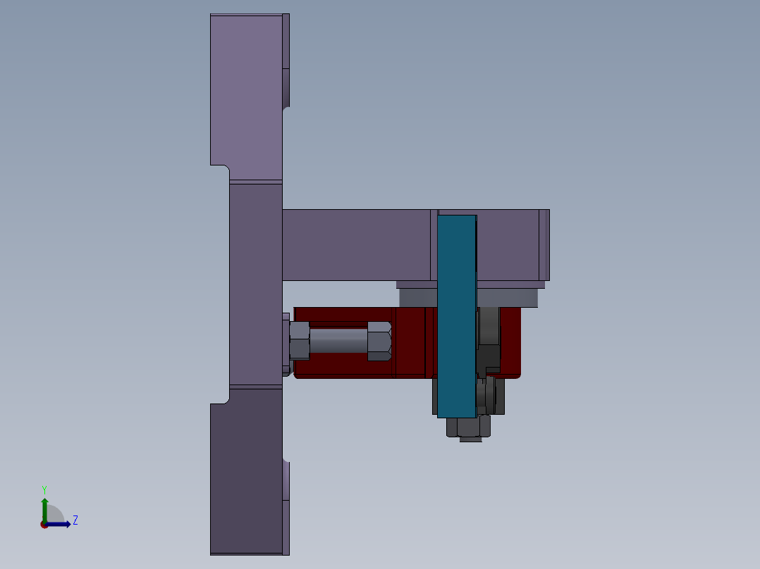 831009车床杠杆加工工艺及钻φ12.7孔夹具设计【含三维SolidWorks】【原创设计】左视图