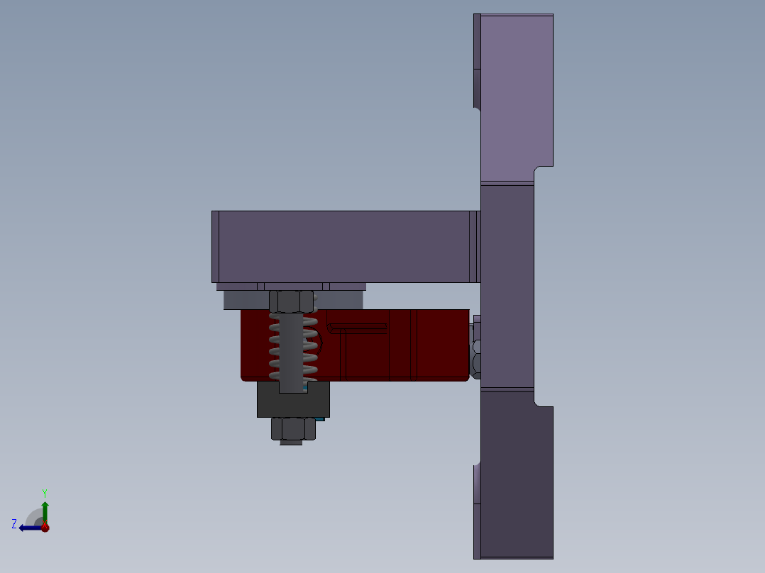 831009车床杠杆加工工艺及钻φ12.7孔夹具设计【含三维SolidWorks】【原创设计】右视图