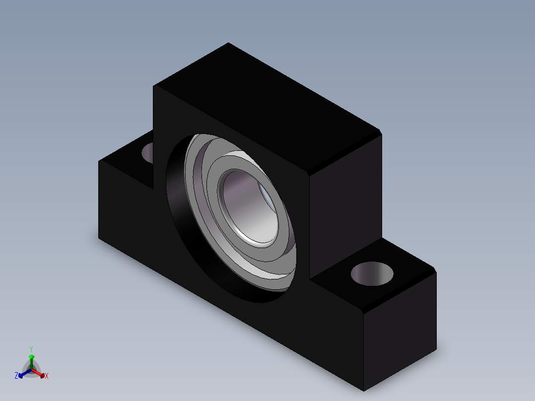 丝杆支撑侧LEB31-20正等轴测图