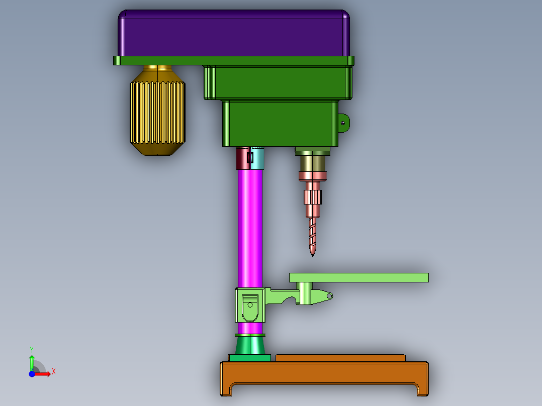 高精度深孔钻床前视图