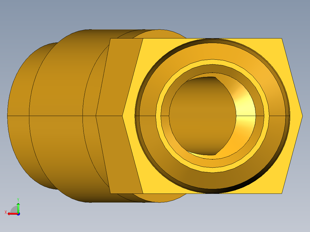 扩口式工业通用硬管接头45Deg Elbow 159F-6-4后视图