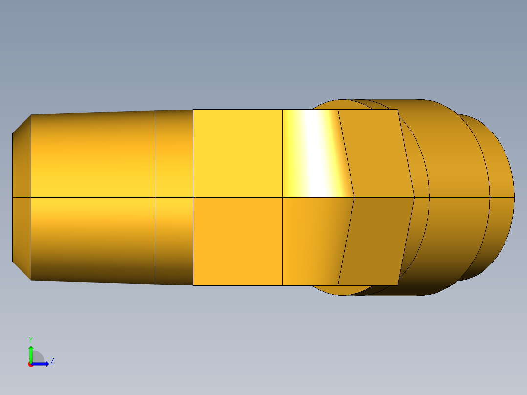 扩口式工业通用硬管接头45Deg Elbow 159F-6-4左视图
