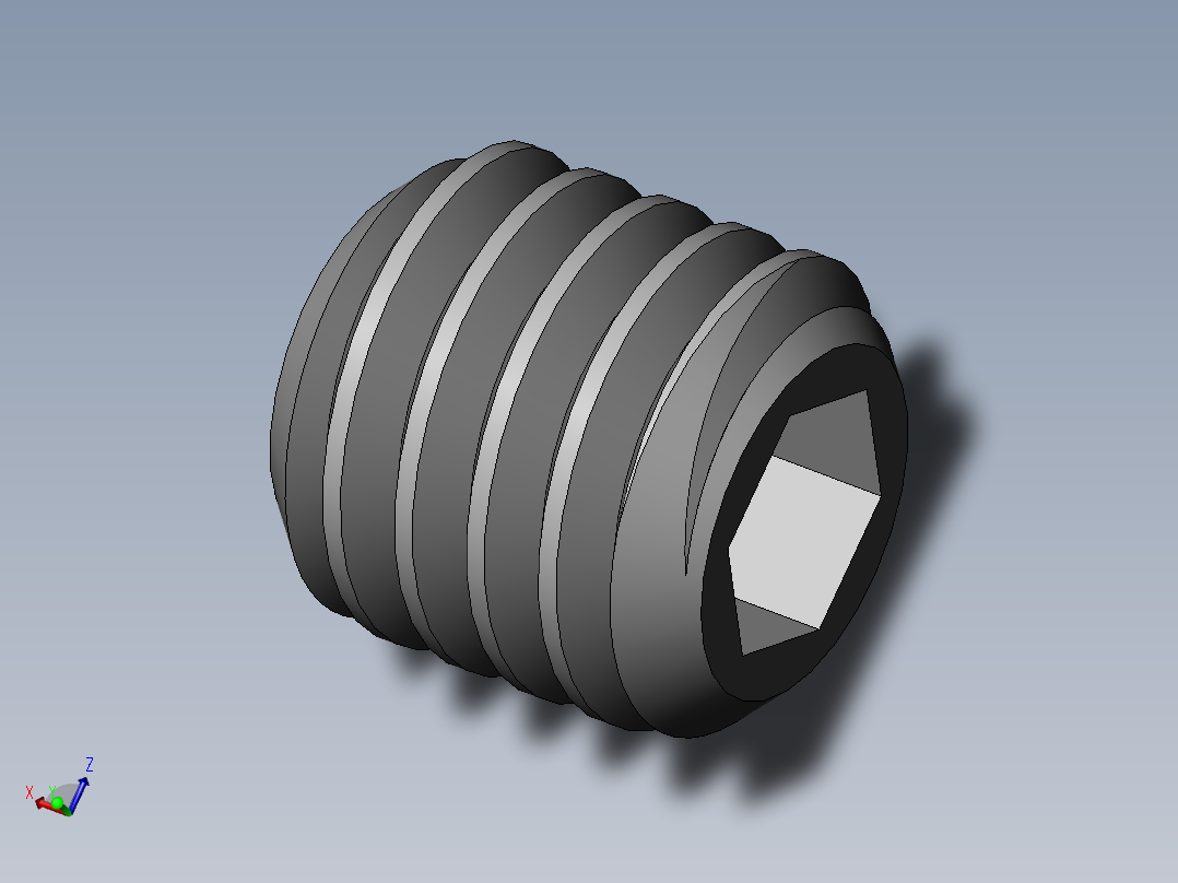 DIN 913-ISO 4026 固定螺钉-M3 L=3.SLDPRT主视图