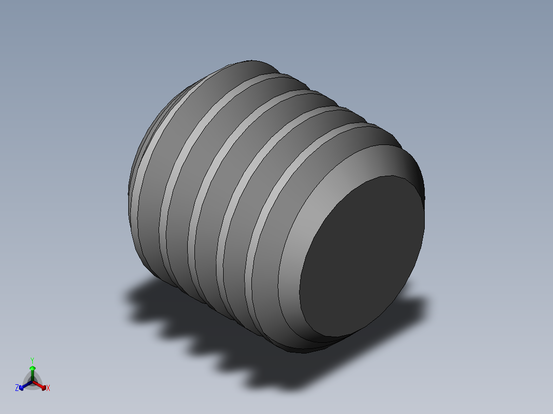 DIN 913-ISO 4026 固定螺钉-M3 L=3.SLDPRT正等轴测图
