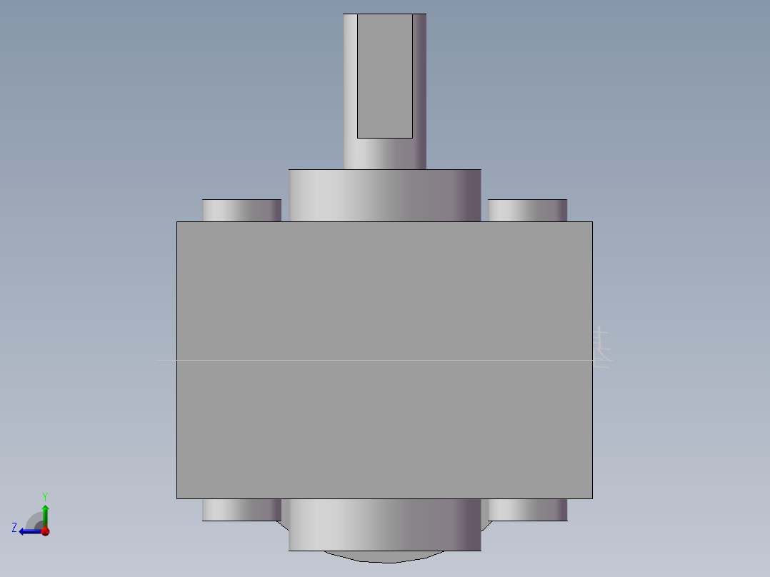 4632和5840减速电机右视图