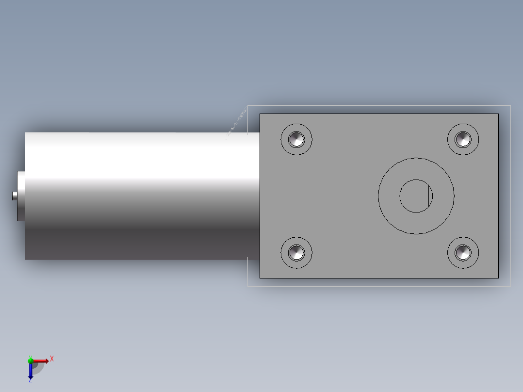 4632和5840减速电机俯视图