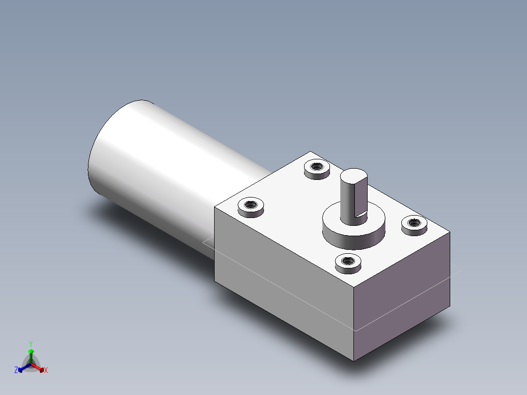 4632和5840减速电机正等轴测图