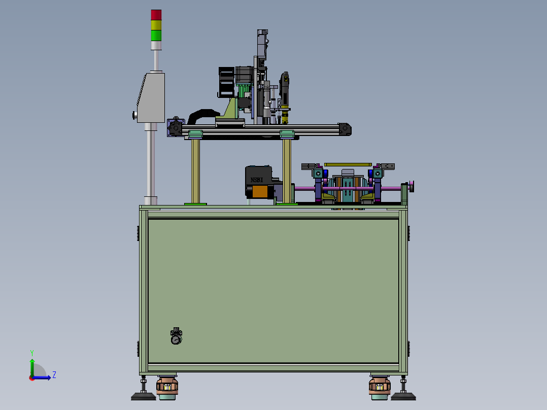 在线式三轴螺丝机sw18可编辑左视图