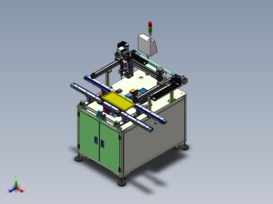 在线式三轴螺丝机sw18可编辑正等轴测图