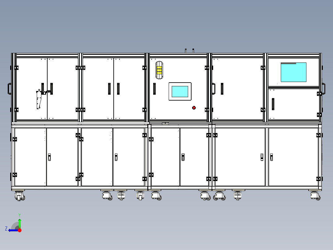 载盘试偏光片贴合机step右视图