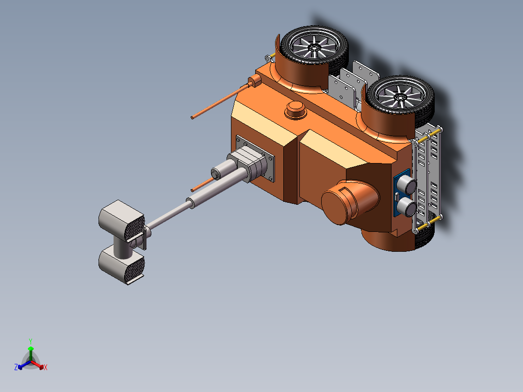 智能巡检机器人sw23可编辑正等轴测图