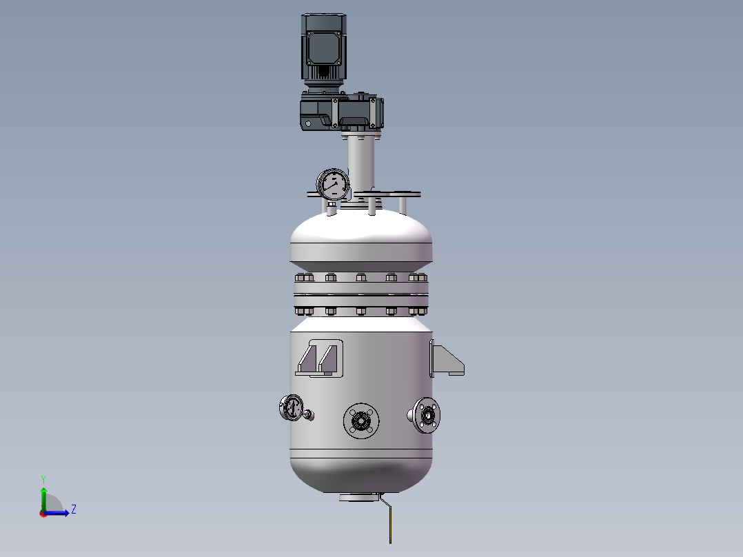 25L反应釜左视图