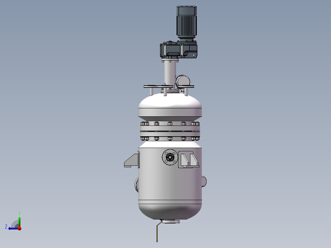 25L反应釜右视图