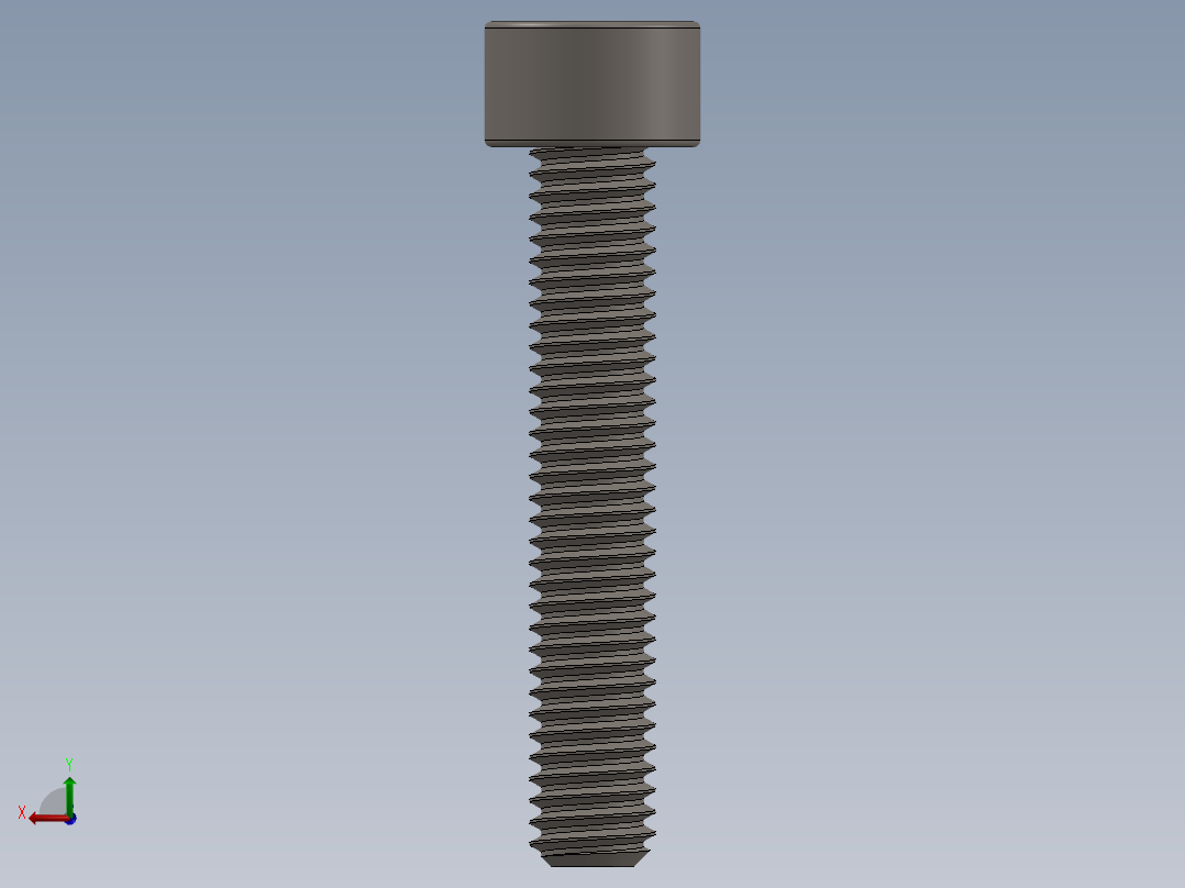 Screw_DIN_912_M3.5x20F_A2.SLDPRT公制内六角螺钉后视图