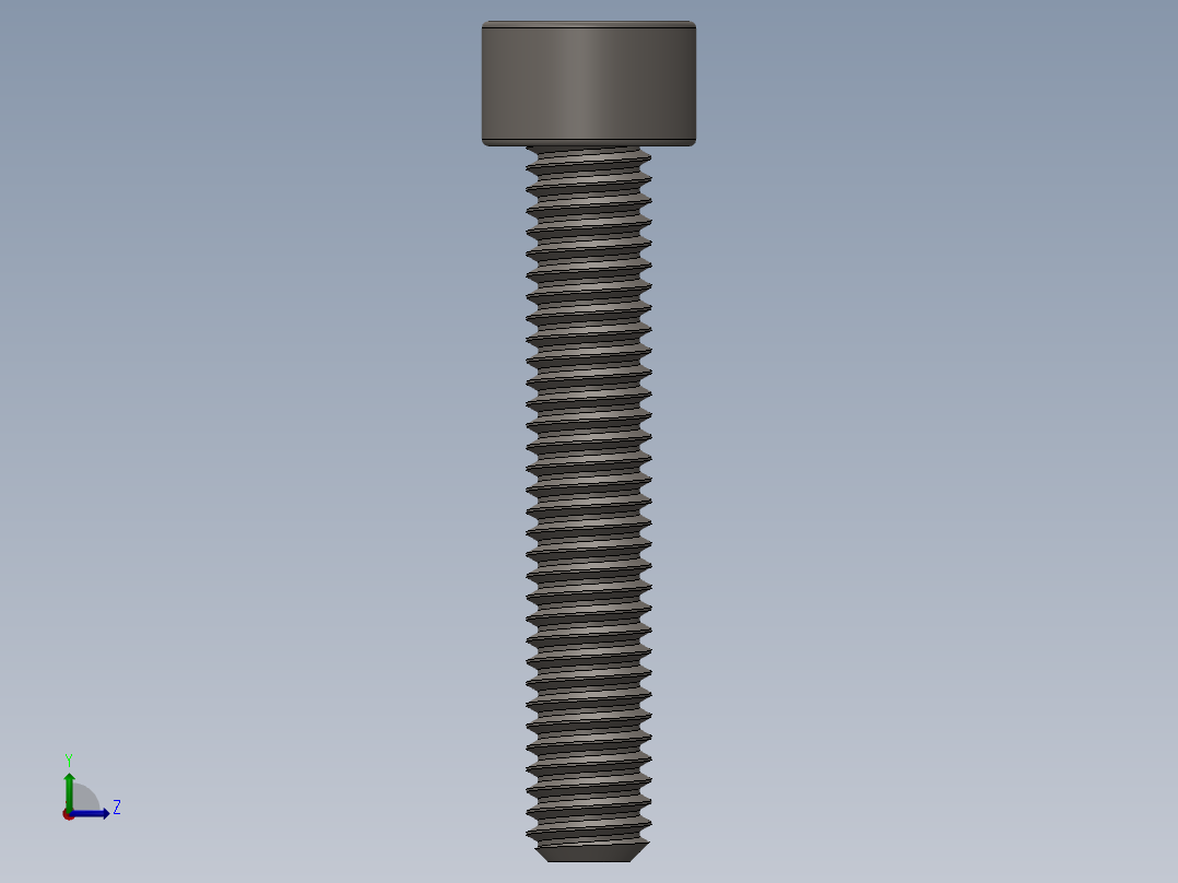 Screw_DIN_912_M3.5x20F_A2.SLDPRT公制内六角螺钉左视图