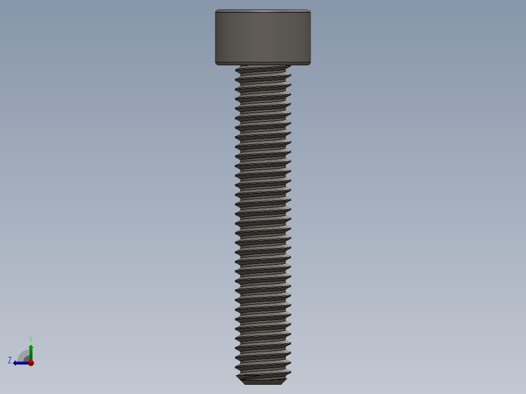Screw_DIN_912_M3.5x20F_A2.SLDPRT公制内六角螺钉右视图