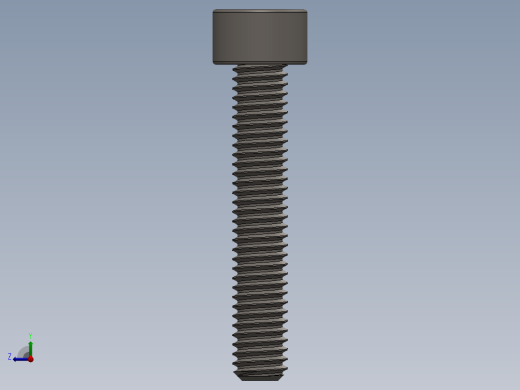 Screw_DIN_912_M3.5x20F_A2.SLDPRT公制内六角螺钉右视缩略图