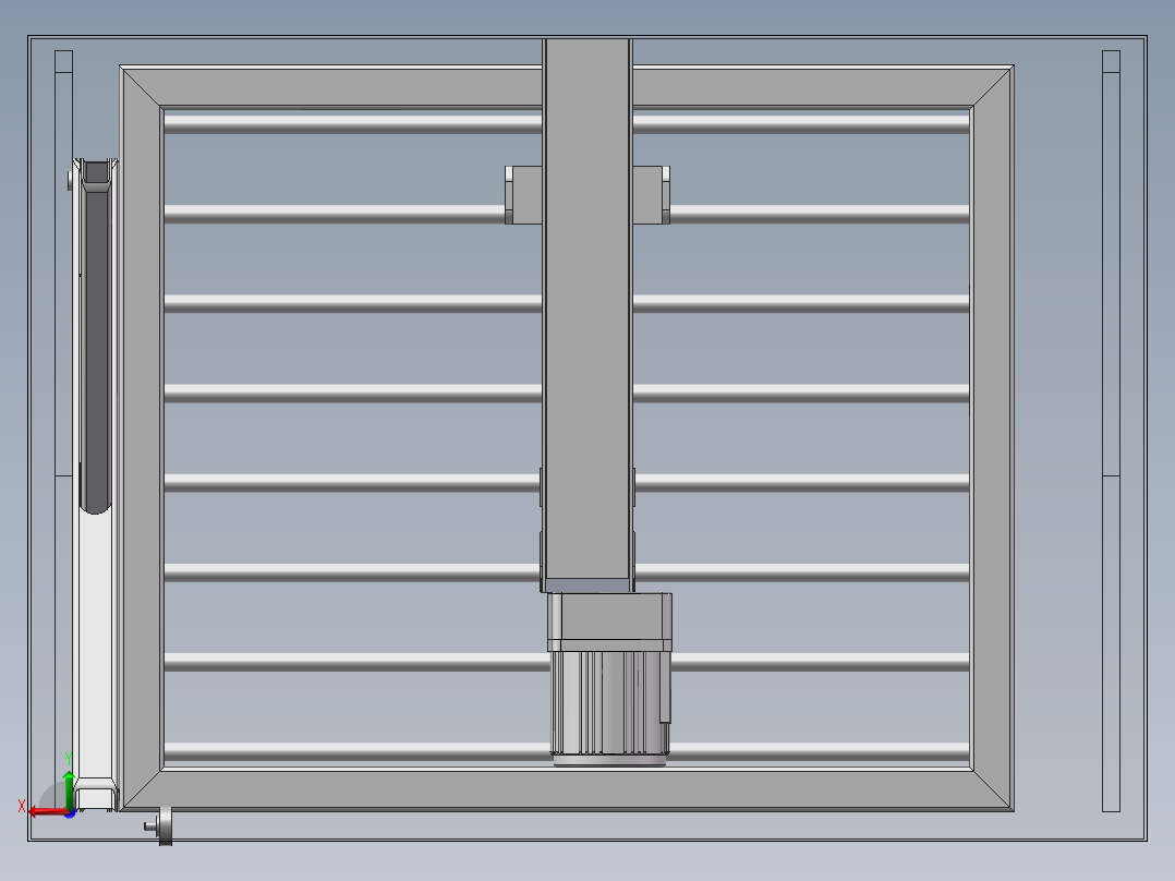 升降衣架后视图