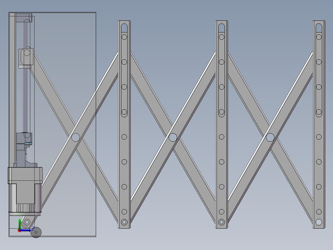 升降衣架左视图