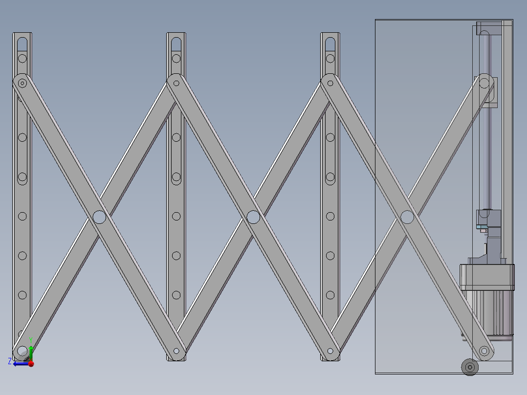 升降衣架右视图