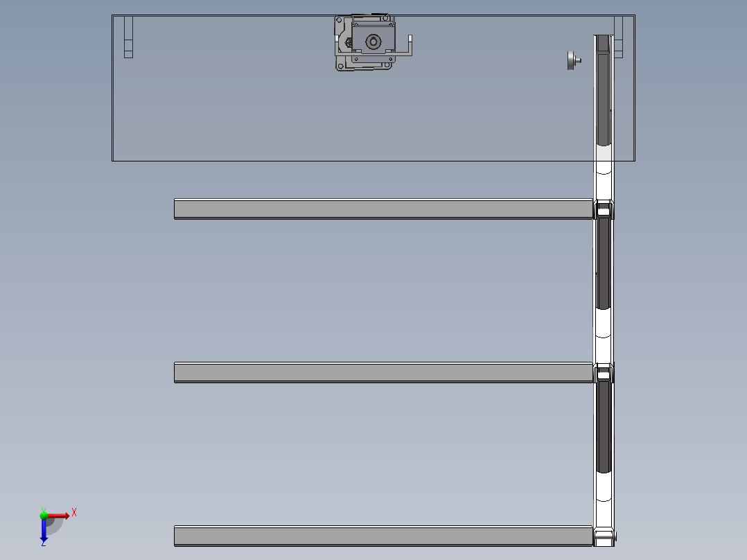 升降衣架俯视图
