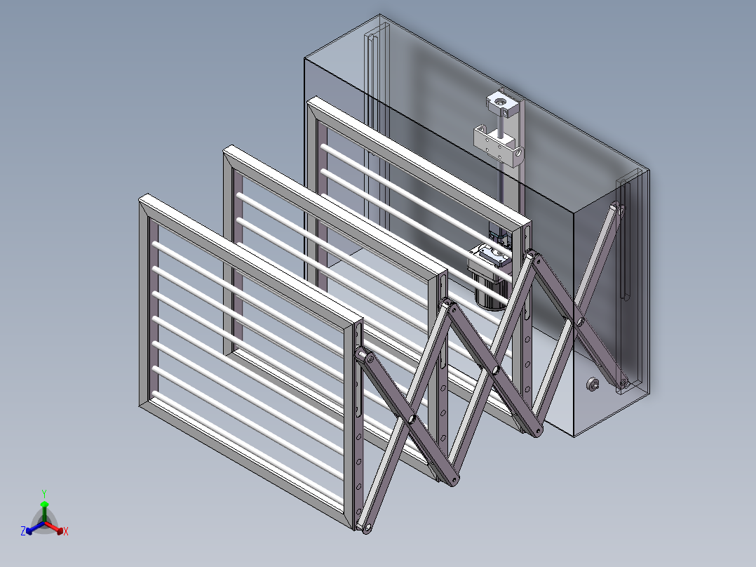 升降衣架正等轴测图
