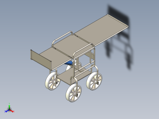 B3003401-轮椅兼担架正等轴测缩略图