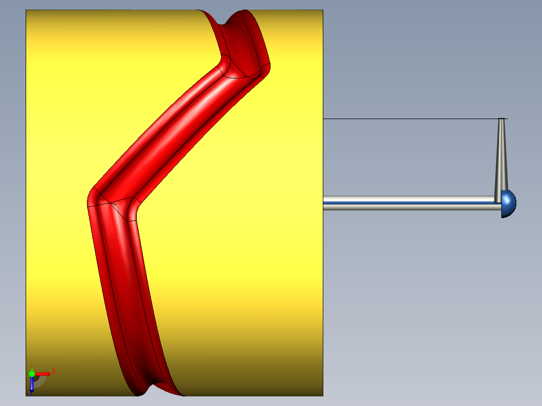 混合凸轮机构俯视图
