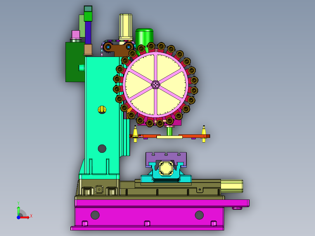 刀库式换刀开料加工中心前视图