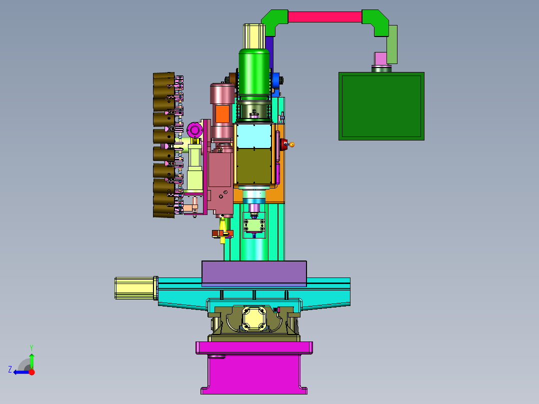 刀库式换刀开料加工中心右视图