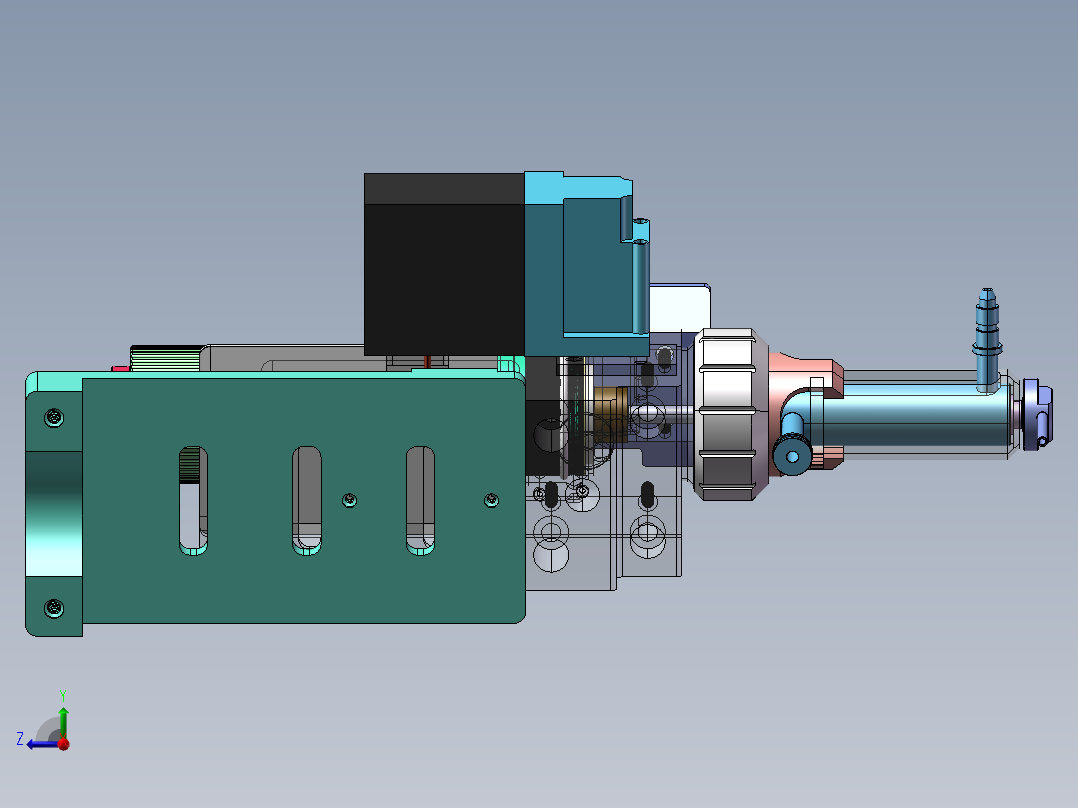 鼎盛气体油嘴组件右视图